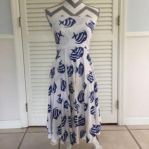 J.Crew Factory fish print sundress